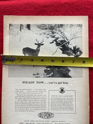 Vintage 1950 Du Pont Sporting Powders Print Ad Ammunition Gun Powder - Picture 6 of 7