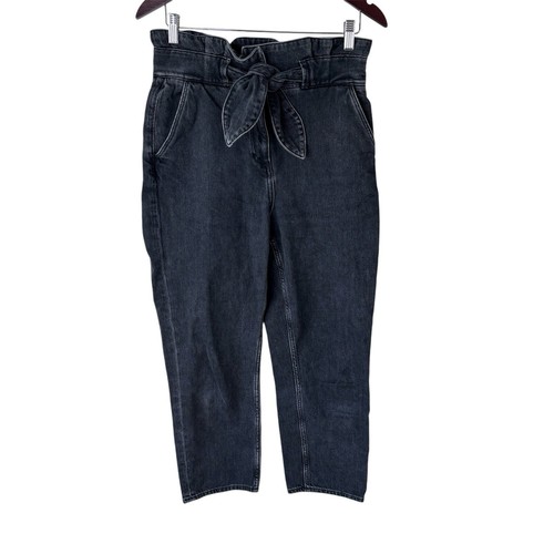 & Other Stories Denim Paperbag Waist Trousers Jeans In Black Women’s Size 6 - Bild 1 von 6
