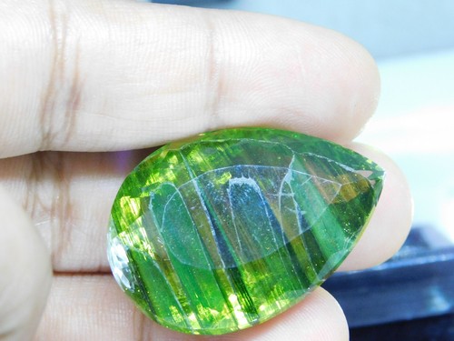 Flawless 52+Ct AAA+ Bi-Mines Rutile & Sunstone Oval Cut Loose Gemstone Certified - Imagen 4 de 9