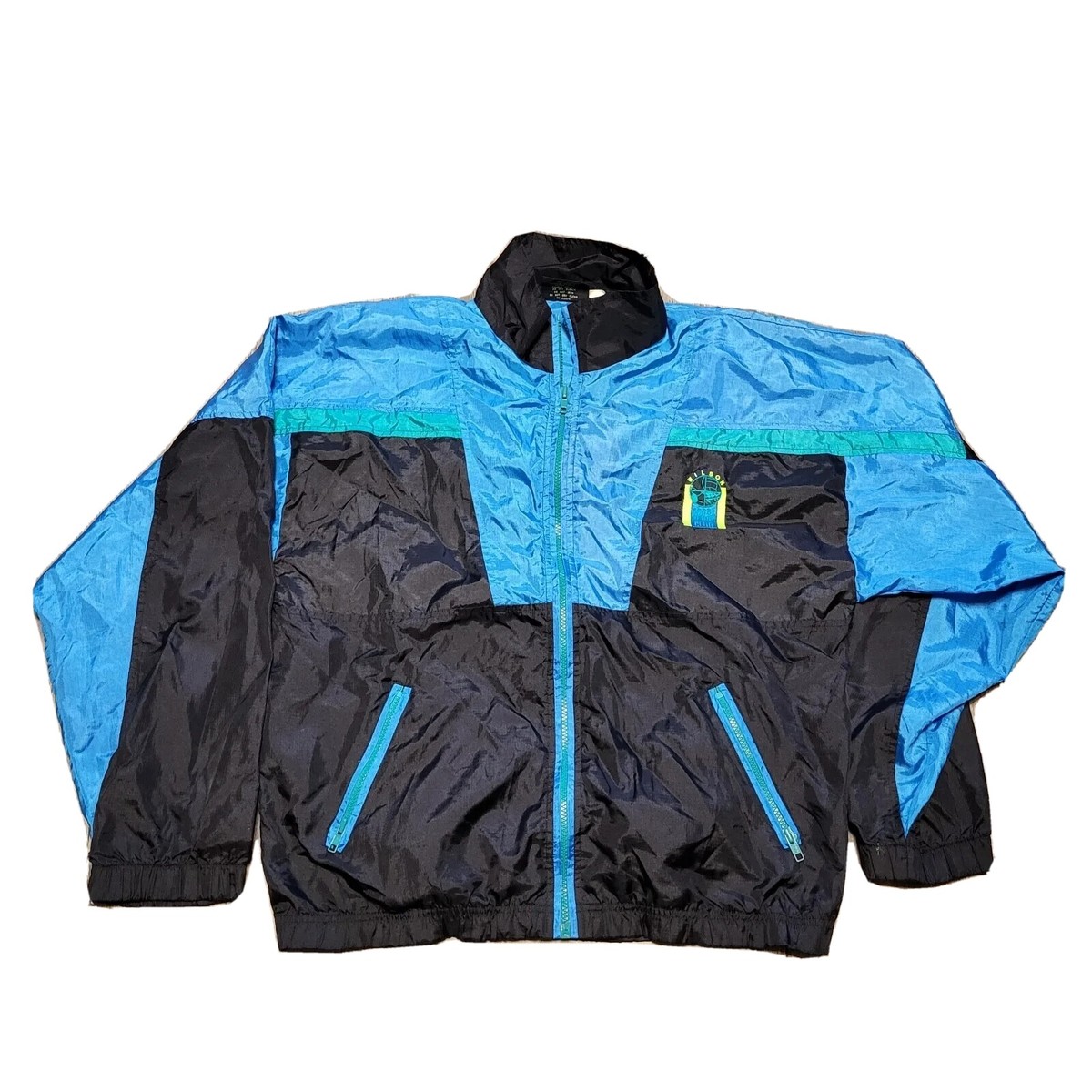 Vintage 90s Wilson Full Zip Up Windbreaker Vented Jacket