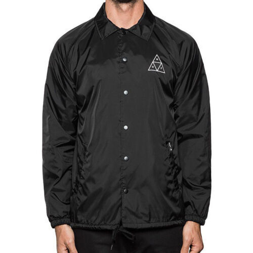 HUF x Thrasher Split Coaches Jacket Windbreaker Black Mens HUF x Thrasher Split Coaches Jacket Windbreaker Black Mens