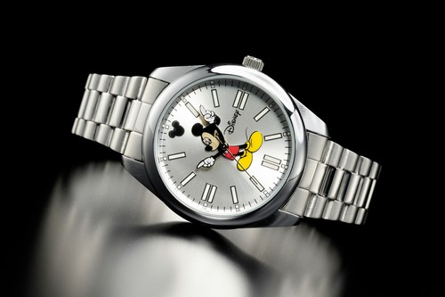 Another Heaven Disney Mickey Mouse Oyster Perpetual Silber Uhr Limitiert NEU JP - Bild 2 von 3