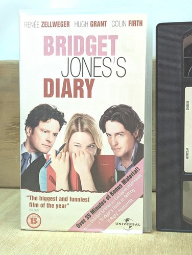 BRIDGET JONES'S DIARY - VHS Video - Renee Zellweger / Hugh Grant - Romcom Movie - Imagen 2 de 4