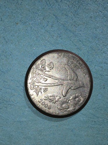 2008 oklahoma state quarter MISCUT!!! VERY RARE!!! One Of A Kind!!! - Picture 4 of 4