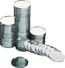 120 Pieces 1 Inch Small round Glass Mirrors Circle Glass Mirror Tiles round Craf
