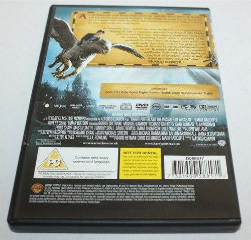 Harry Potter And The Prisoner Of Azkaban DVD & Booklet Region 2 - Picture 2 of 3