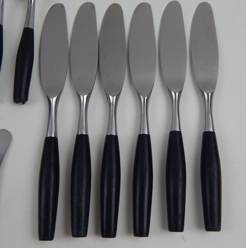 Dansk KONGO BLACK Germany Stainless Jens Quistgaard JHQ Silverware Flatware 30pc - Picture 15 of 15