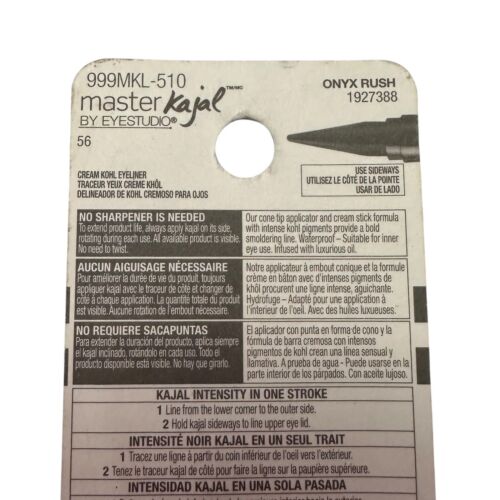 Maybelline Eye Studio Master Kajal Cream Kohl Eyeliner 510 Onyx Rush RARE - Picture 7 of 9