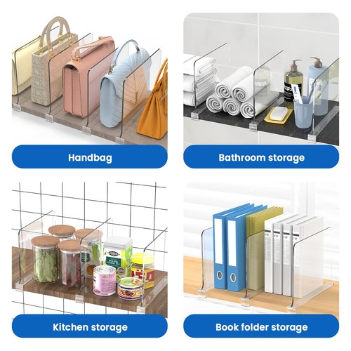 Shelf Dividers for Closet Organization Clear Closet Organizers and Storage Ve... - Picture 3 of 7