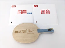 Pre-Assembled Table Tennis Racket DHS Long 5X + Blue Sponge Hurricane 3 National