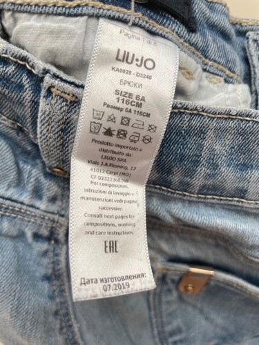 JEANS LIU JO BIMBA TAGLIA 6 ANNI IN COTONE ELASTICIZZATO - Foto 6 di 6