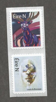 2023 NEW ISSUE~ ART ON A STAMP II  EARLEY/LE BROCQUY N RATE COIL ROLL PAIR