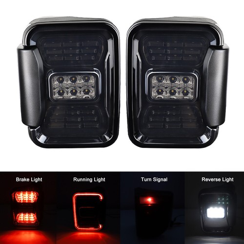 Rear Smoked LED Tail Lights Set Brake Turn For Jeep Gladiator JT 2020 2021 2022 - Bild 6 von 13