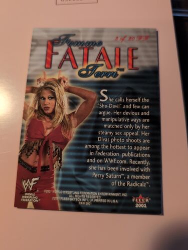 Terri Runnels 2001 Fleer WWF Raw Is War Femme Fatale 3-FF Free Shipping 🥵 - Picture 3 of 3