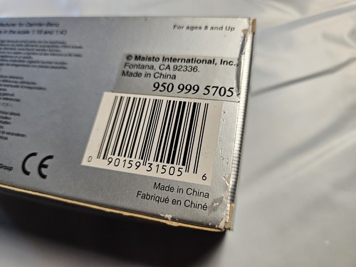Maisto Mercedes-Benz S-Class 1998 Classic Collection 1:43 Scale New In The Box - Picture 5 of 5