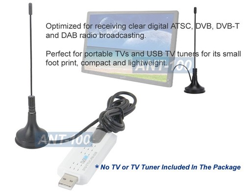 Mini antena de TV digital de base magnética con ganancia de 5 dB para sintonizador de TV - Imagen 5 de 5