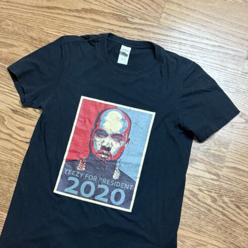 Kanye West Yeezy For President 2020 Merch Graphic Tee Men's Small Black - Picture 2 of 10
