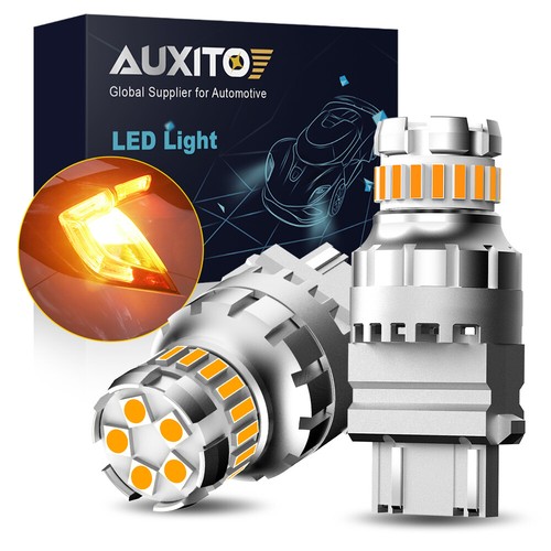 AUXITO 3157 23-LED Front Turn Signal Light Bulbs Amber Yellow Error Free Canbus - Foto 14 di 23