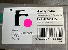 Hansgrohe 04552005 Metris E Single Hole 1-Handle Low-Arc Bathroom Faucet Chrome