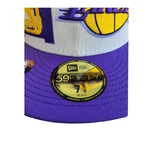 NBA Los Angeles Lakers Sombrero Ajustado 7 5/8 Crema Púrpura En Escenario Draft 2022 59fifty - Imagen 12 de 13