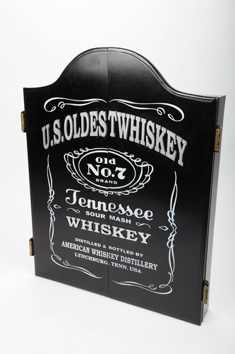 point-home Dartschrank "U.S. Oldest Whiskey", Dartscheibe im Retrolook, 64cm - Bild 3 von 7