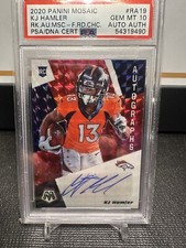 2020 Panini Mosaic Choice Fusion Red KJ Hamler #RA19 Rookie Auto PSA 10 GEM MT