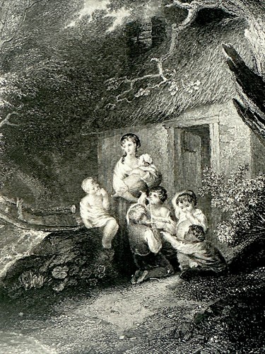 19Th Century Engraving The Cottage Door C. Cousin After T.Gainsborough - Picture 3 of 10