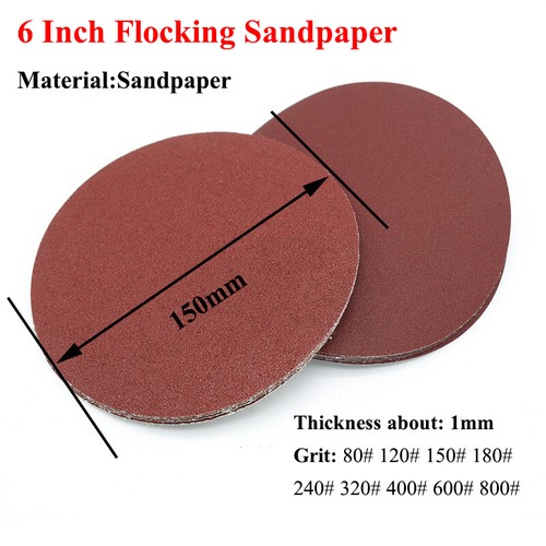 5/6 Inch Flocking Red Sandpaper Round Sheet Polishing Grinding Discs Self-Stick - Bild 3 von 10