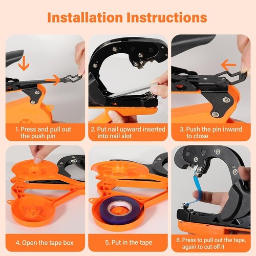 Plant Tying Machine,with 10000pcs Staples 21 Rolls Tape Plant Tape Gun - Picture 7 of 9