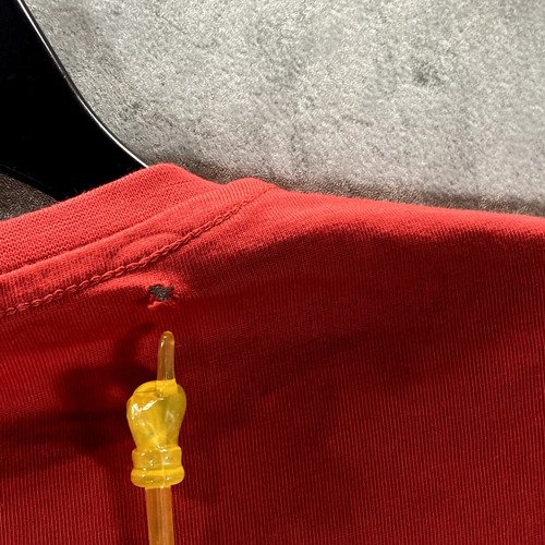 Camiseta de manga corta GUESS para hombre sensual roja cuello redondo logotipo clásico talla XL - Imagen 5 de 11