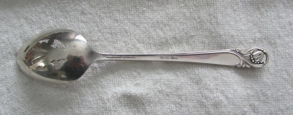 Spring Glory International Sterling Silver Pierced Tablespoon Serving Spoon - Image 3 of 3