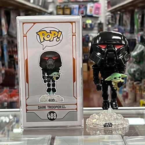 Funko Pop Dark Trooper con Grogu GITD #488 Entertainment Earth Exclusivo con estuche - Imagen 3 de 11