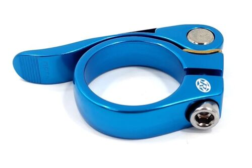 Reverse Components Quick Release Bicycle Seatpost Clamp 34.9mm, Aluminum, Blue - Picture 7 of 12