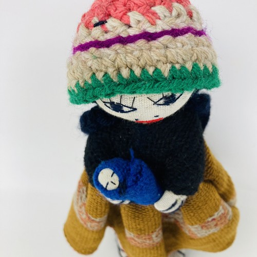 Peruvian Folk Art Doll Inca Wool Textile With Baby Vintage - Picture 7 of 7