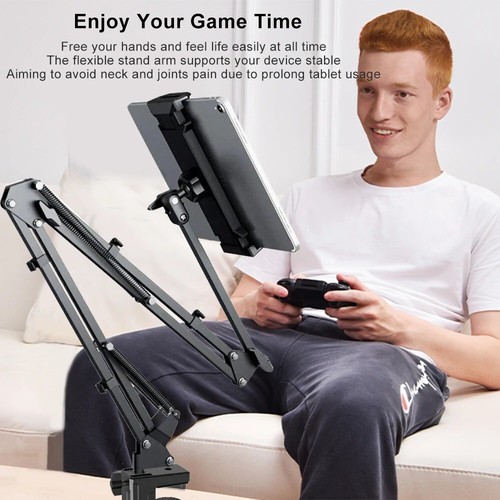 Tablet Holder for Bed,Adjustable Tablet Phone Bed Stand Mount with 360° Rotation - Picture 5 of 8