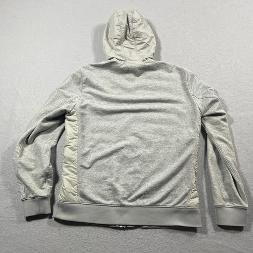 Timberland Puffer Jacket Men Large Quilted Hooded Full Zip Gray Gorp - Picture 8 of 9