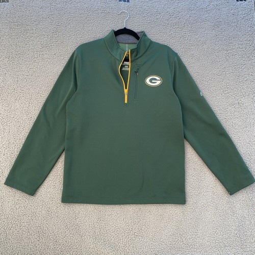 Majestic Cool Base Green Bay Packers Herren 1/4 Reißverschluss Fleecepullover Medium