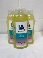 Lot 3 La Looks Hair Gel Gold MEGA SHAPER 20oz