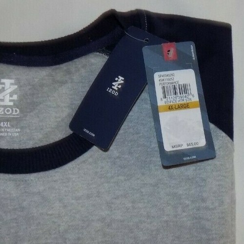 IZOD Men's Performance Natural Stretch Crew Neck Sweatshirts 4XL New - Picture 9 of 9