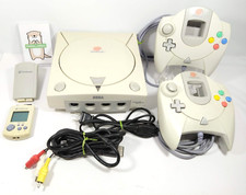 Dreamcast Console white HKT-3000 w/2 controllers Language Japanese Tested 0325D