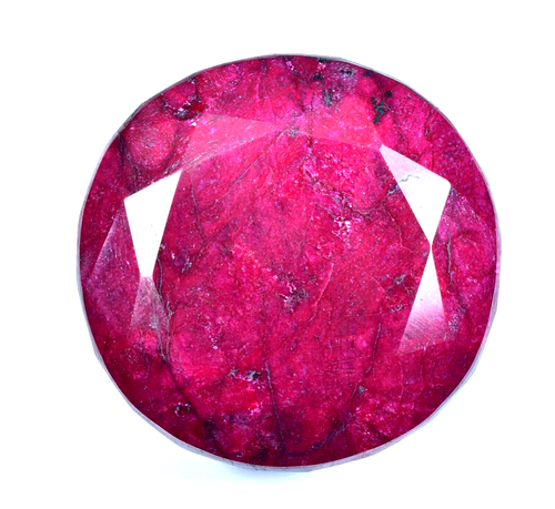 970.5 CT Natürlich Riesiges Rot Rubin Zertifiziert Earth-Mined Rund Schliff Lose - Bild 6 von 7