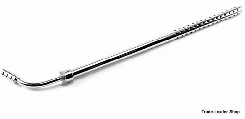 POOLE Tubo di Aspirazione 20 cm cannula di aspirazione curva strumento chirurgico dentale - Foto 3 di 4