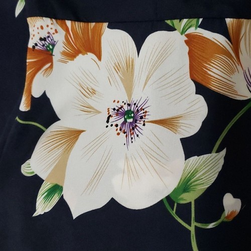 Anself. Maxikleid mit Trägern neu mit Etikett. Marineblau mit Blumen. Größe 5X***. - Bild 9 von 14