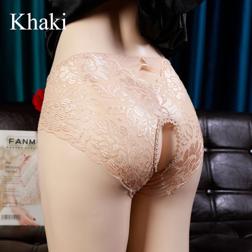 Sexy Women Lace Crotchless Thong Knickers Mid Waist Panties Briefs Underwear New - Picture 9 of 49