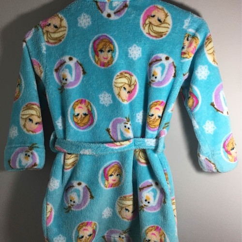 DISNEY Girl's Frozen Robe Bathrobe Elsa Cover Up Princess Elsa Small - Picture 3 of 4