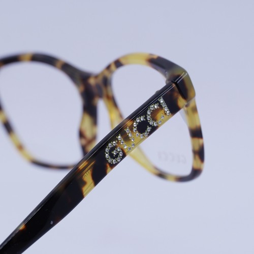 NEW Gucci GG0420O 003 Shiny Havana 52mm Eyeglasses - Imagen 5 de 7