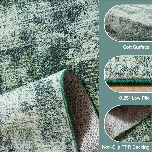 5X7 Abstract Area Rugs Washable Non-Slip Rug for Living Room Bedroom Soft Carpet - Picture 6 of 12