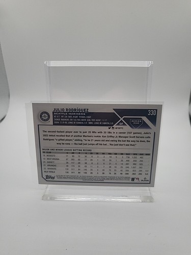 2023 Topps Series 1 - Julio Rodriguez #330 Rookie (RC) Seattle Mariners - Picture 2 of 2