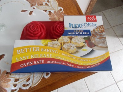 Good Cook Flex Form Silicone Rose Cake Pan Baking New
