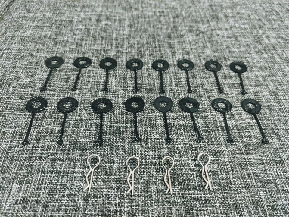 20-PCS: RC BODY POST WASHERS w/ CLIPS. 1/10 SCALE, FITS TRAXXAS SLASH ARRMA LOSI - Image 4 of 4